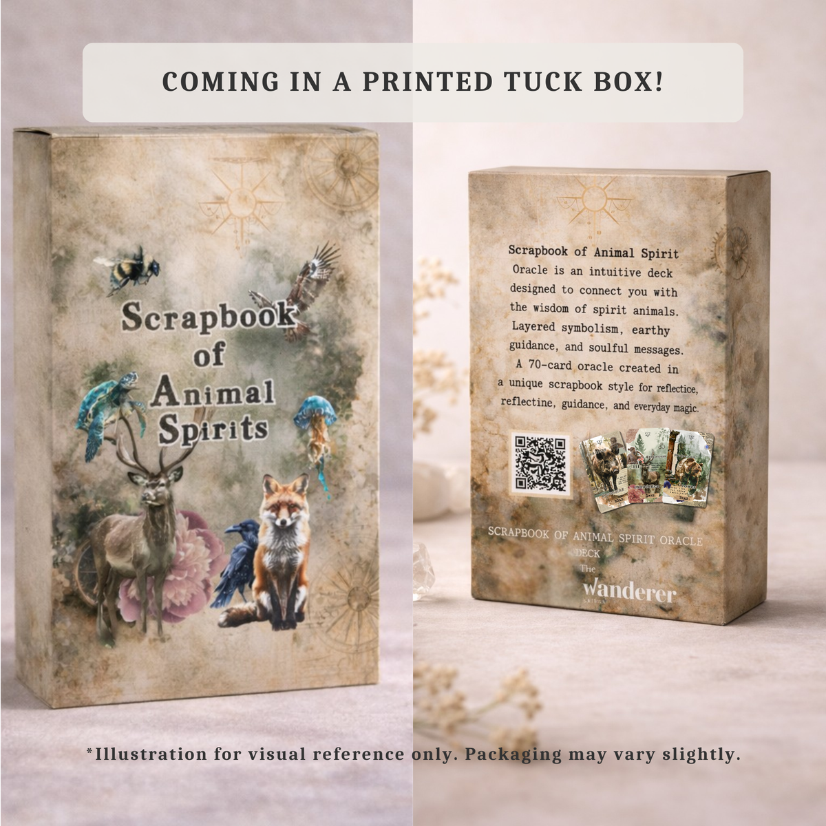 Scrapbook of Animal Spirit oracle deck with Reiki attunement